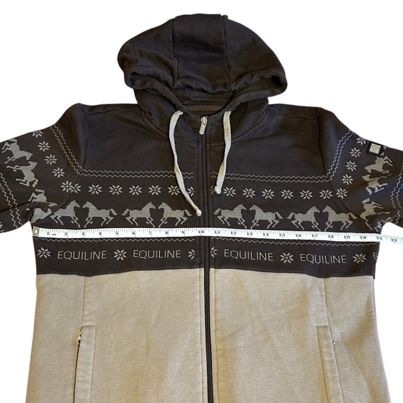 Equiline Nilvian Full Zip Hoodie with Winter Print & Horses, Womens size XXL - Picture 11 of 16